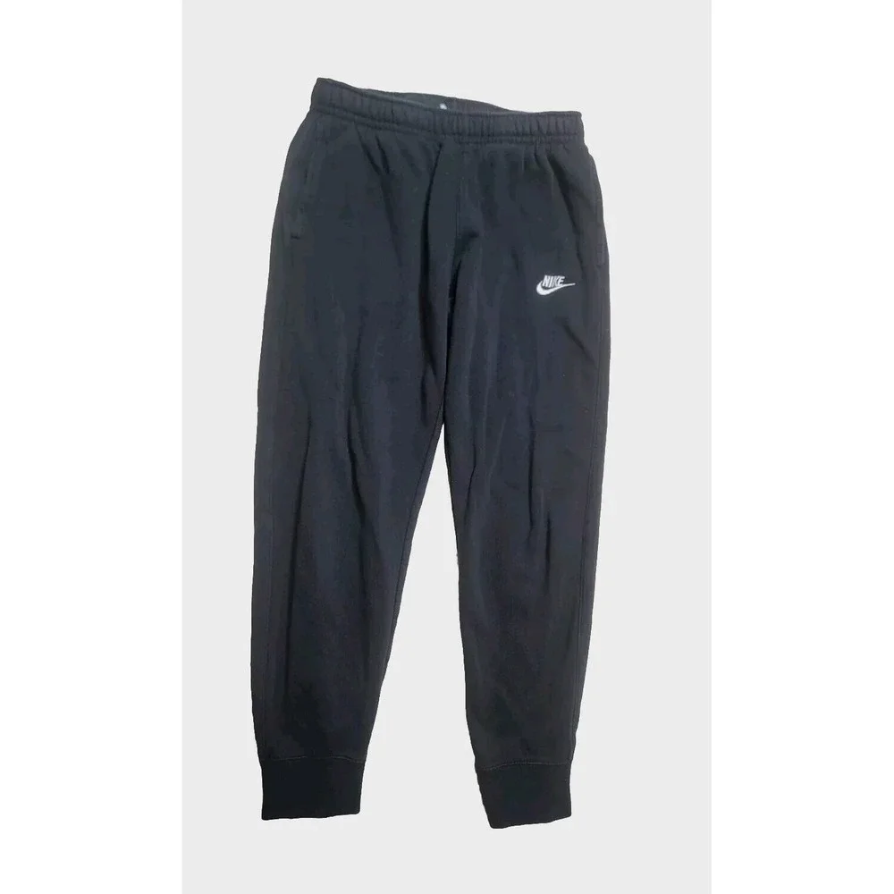 Nike Men's Fleece Joggers Small Black Drawstring